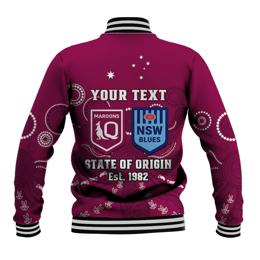 personalised-qld-maroons-and-nsw-blues-rugby-baseball-jacket-state-of-origin-2023-indigenous-maroon
