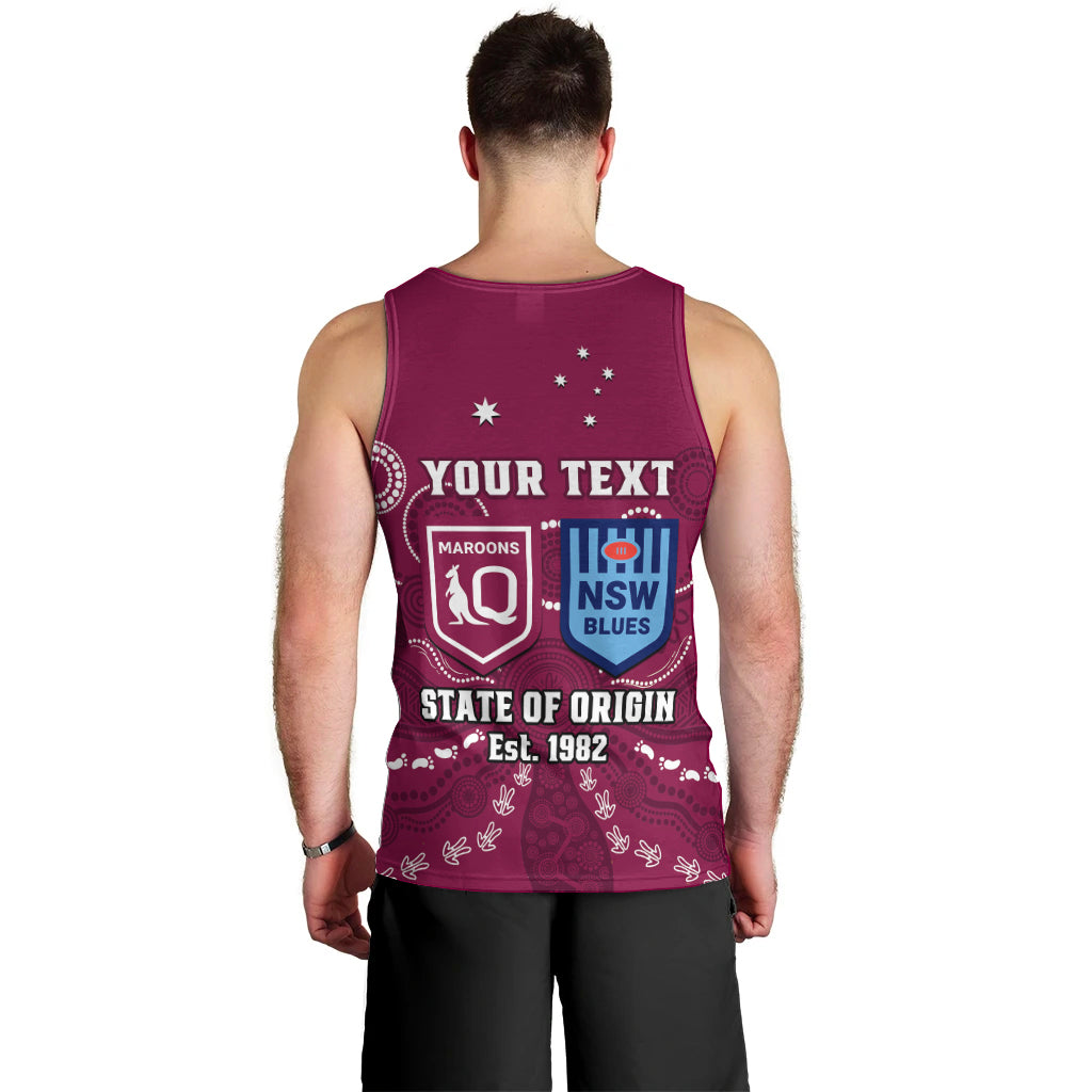 personalised-qld-maroons-and-nsw-blues-rugby-men-tank-top-state-of-origin-2023-indigenous-maroon