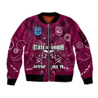 personalised-qld-maroons-and-nsw-blues-rugby-sleeve-zip-bomber-jacket-state-of-origin-2023-indigenous-maroon