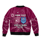 personalised-qld-maroons-and-nsw-blues-rugby-sleeve-zip-bomber-jacket-state-of-origin-2023-indigenous-maroon