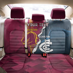Personalised Broncos Rugby And Carlton Football Back Car Seat Cover Sporty Version