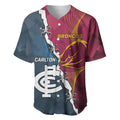 Personalised Broncos Rugby And Carlton Football Baseball Jersey Sporty Version LT14