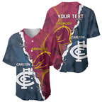 Personalised Broncos Rugby And Carlton Football Baseball Jersey Sporty Version LT14