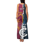 Personalised Broncos Rugby And Carlton Football Family Matching Tank Maxi Dress and Hawaiian Shirt Sporty Version LT14