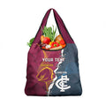 Personalised Broncos Rugby And Carlton Football Grocery Bag Sporty Version