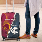 Personalised Broncos Rugby And Carlton Football Luggage Cover Sporty Version