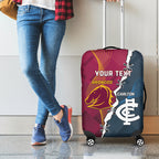 Personalised Broncos Rugby And Carlton Football Luggage Cover Sporty Version