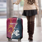 Personalised Broncos Rugby And Carlton Football Luggage Cover Sporty Version