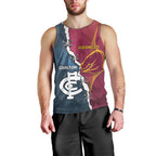 Personalised Broncos Rugby And Carlton Football Men Tank Top Sporty Version LT14