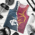 Personalised Broncos Rugby And Carlton Football Men Tank Top Sporty Version LT14