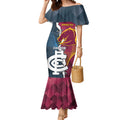 Personalised Broncos Rugby And Carlton Football Mermaid Dress Sporty Version LT14