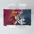 Personalised Broncos Rugby And Carlton Football Tablecloth Sporty Version