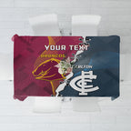 Personalised Broncos Rugby And Carlton Football Tablecloth Sporty Version