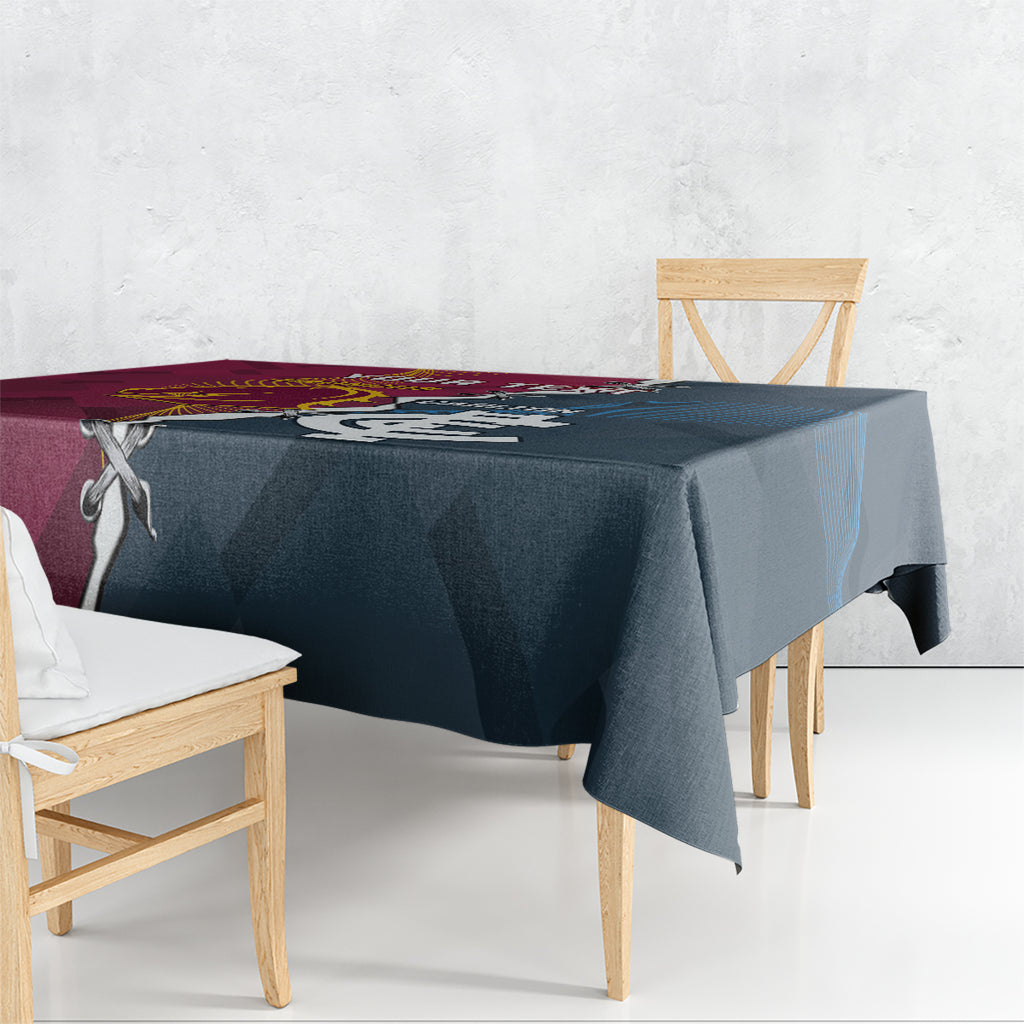 Personalised Broncos Rugby And Carlton Football Tablecloth Sporty Version