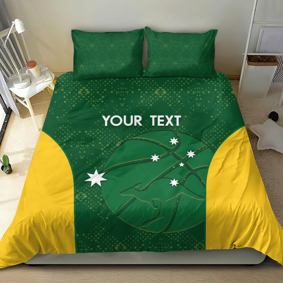 Custom Australia Basketball Bedding Set Go Champions Aussie Boomers National Color