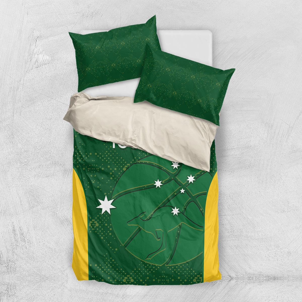 Custom Australia Basketball Bedding Set Go Champions Aussie Boomers National Color