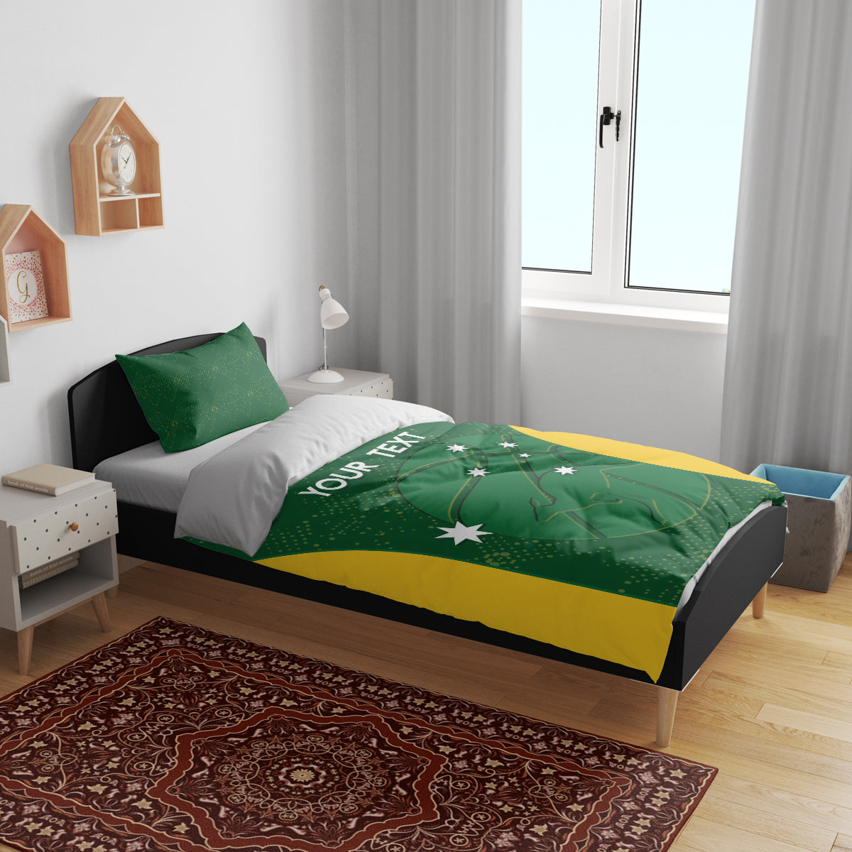 Custom Australia Basketball Bedding Set Go Champions Aussie Boomers National Color