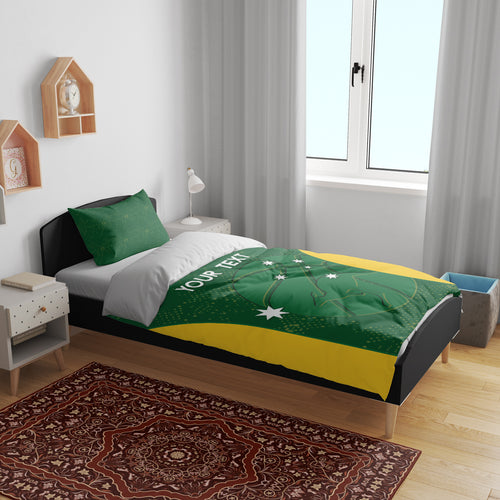 Custom Australia Basketball Bedding Set Go Champions Aussie Boomers National Color