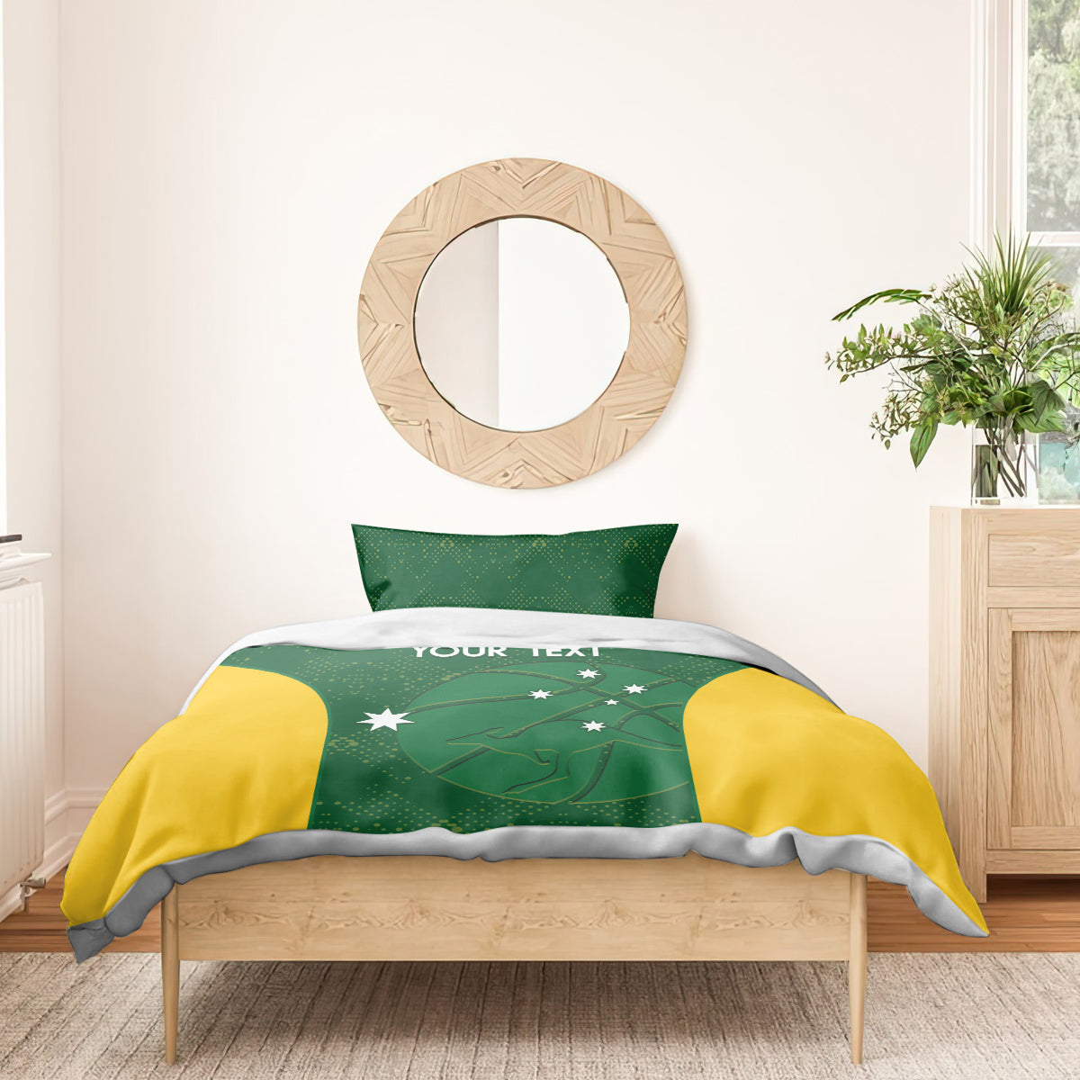 Custom Australia Basketball Bedding Set Go Champions Aussie Boomers National Color