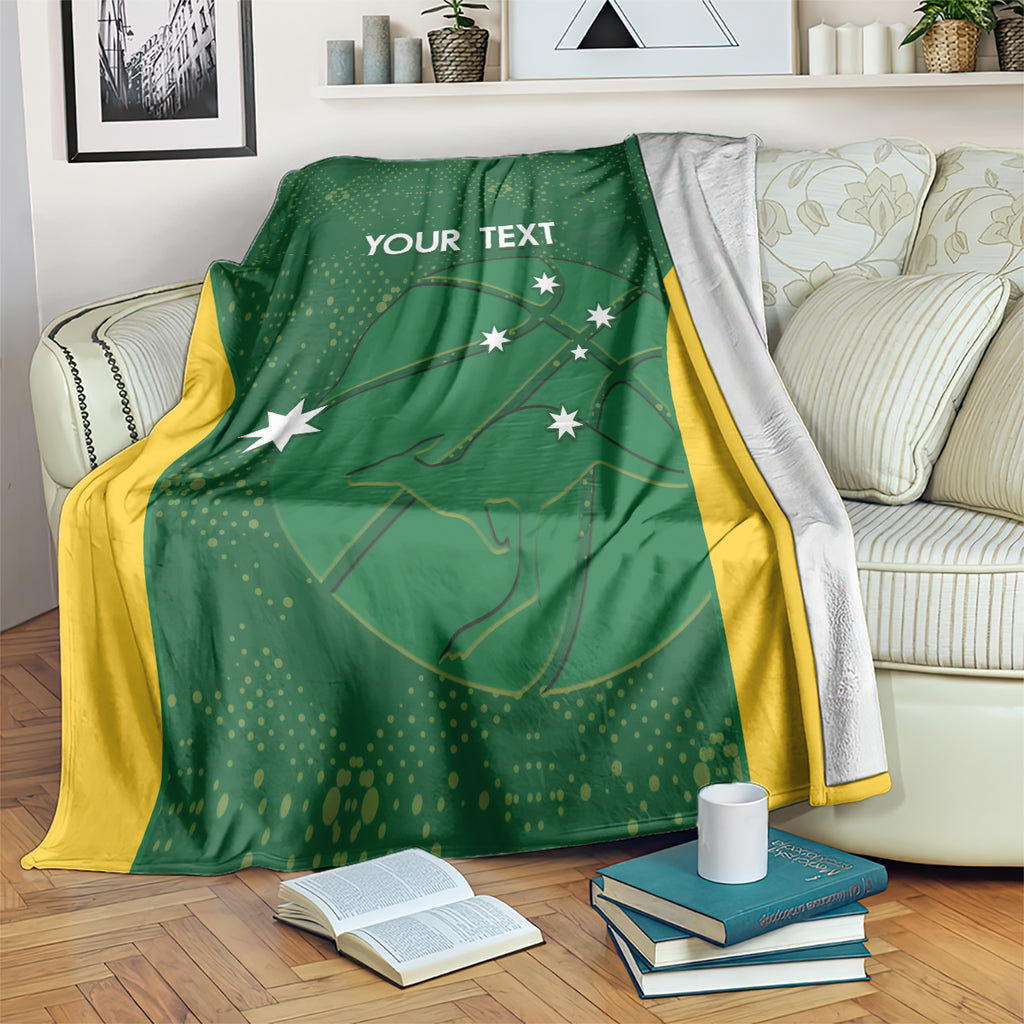 Custom Australia Basketball Blanket Go Champions Aussie Boomers National Color