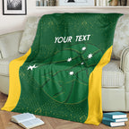 Custom Australia Basketball Blanket Go Champions Aussie Boomers National Color