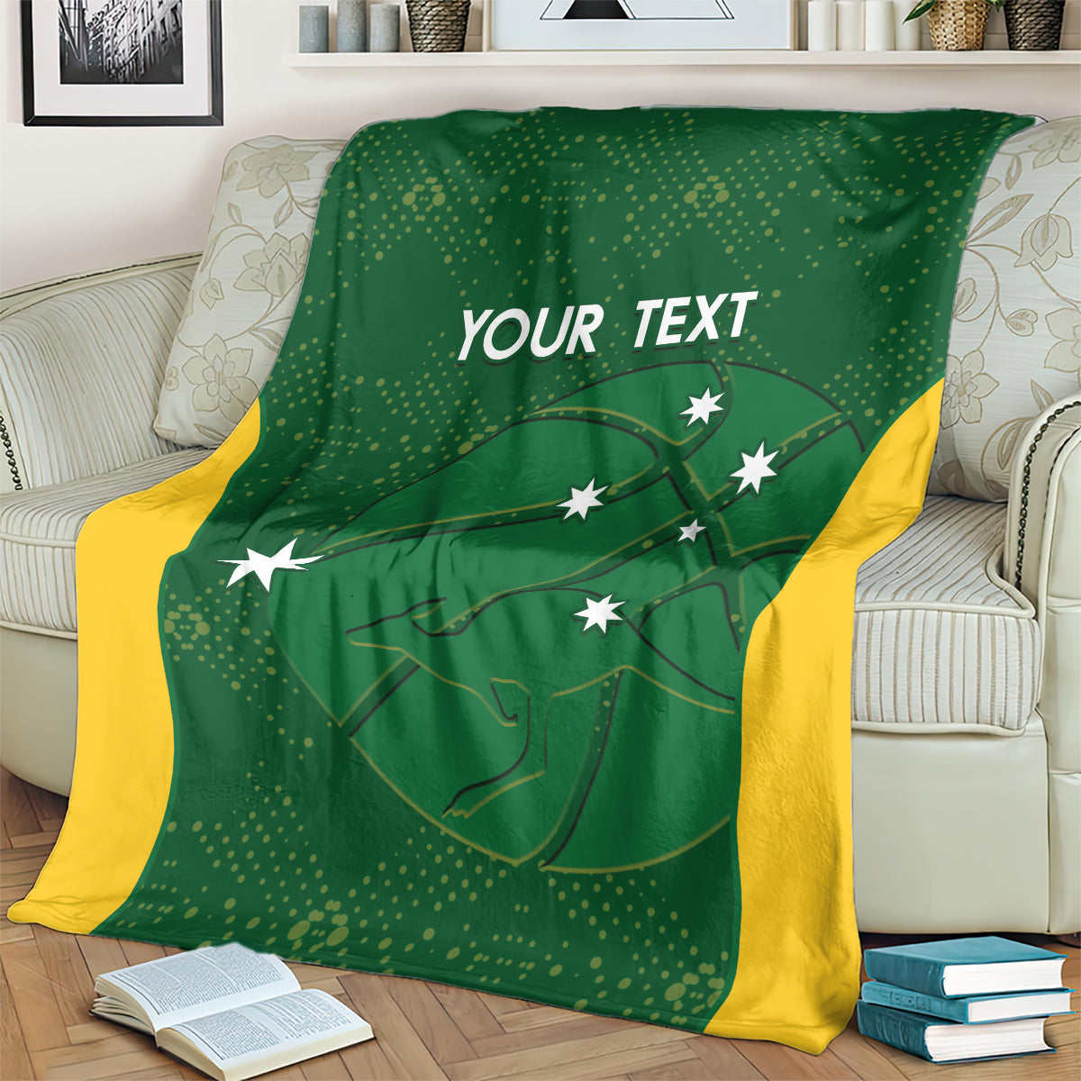 Custom Australia Basketball Blanket Go Champions Aussie Boomers National Color
