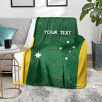 Custom Australia Basketball Blanket Go Champions Aussie Boomers National Color