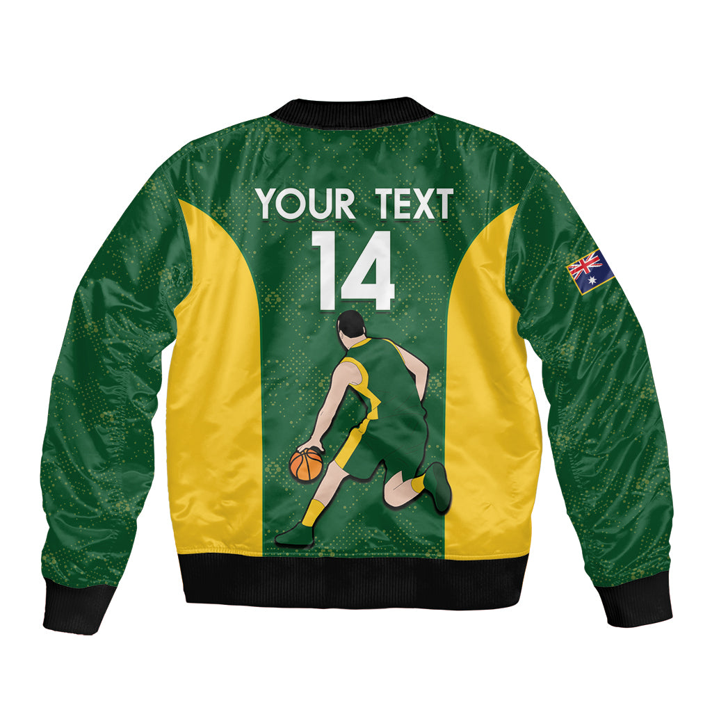 Custom Australia Basketball Bomber Jacket Go Champions Aussie Boomers National Color