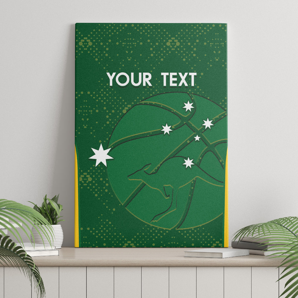 Custom Australia Basketball Canvas Wall Art Go Champions Aussie Boomers National Color