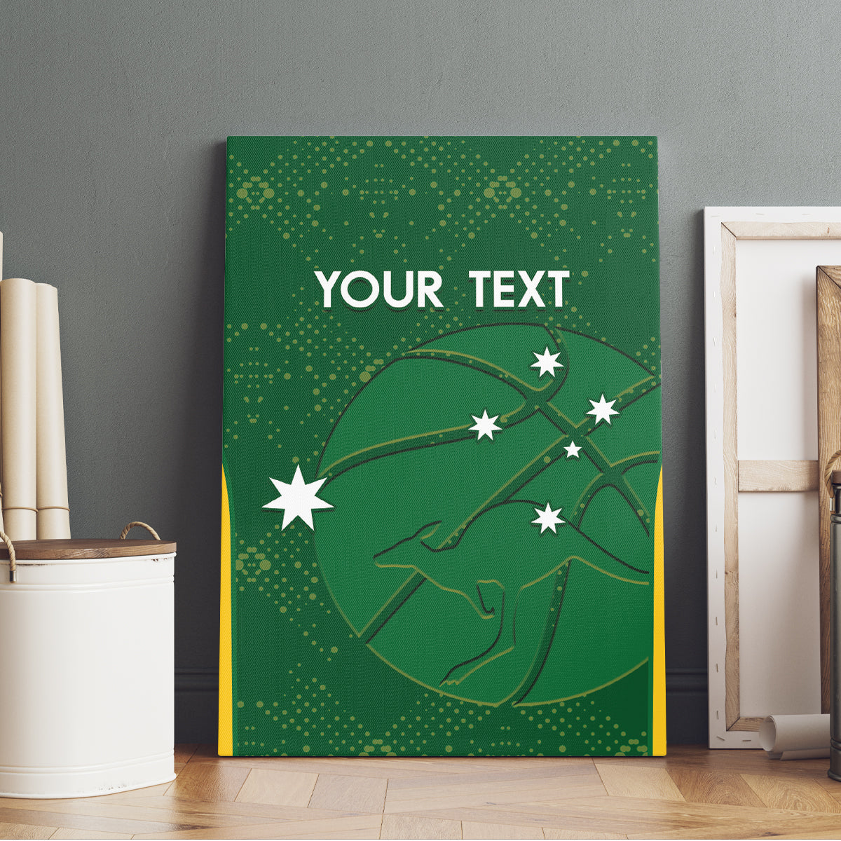 Custom Australia Basketball Canvas Wall Art Go Champions Aussie Boomers National Color