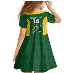 Custom Australia Basketball Family Matching Mermaid Dress and Hawaiian Shirt Go Champions Aussie Boomers National Color