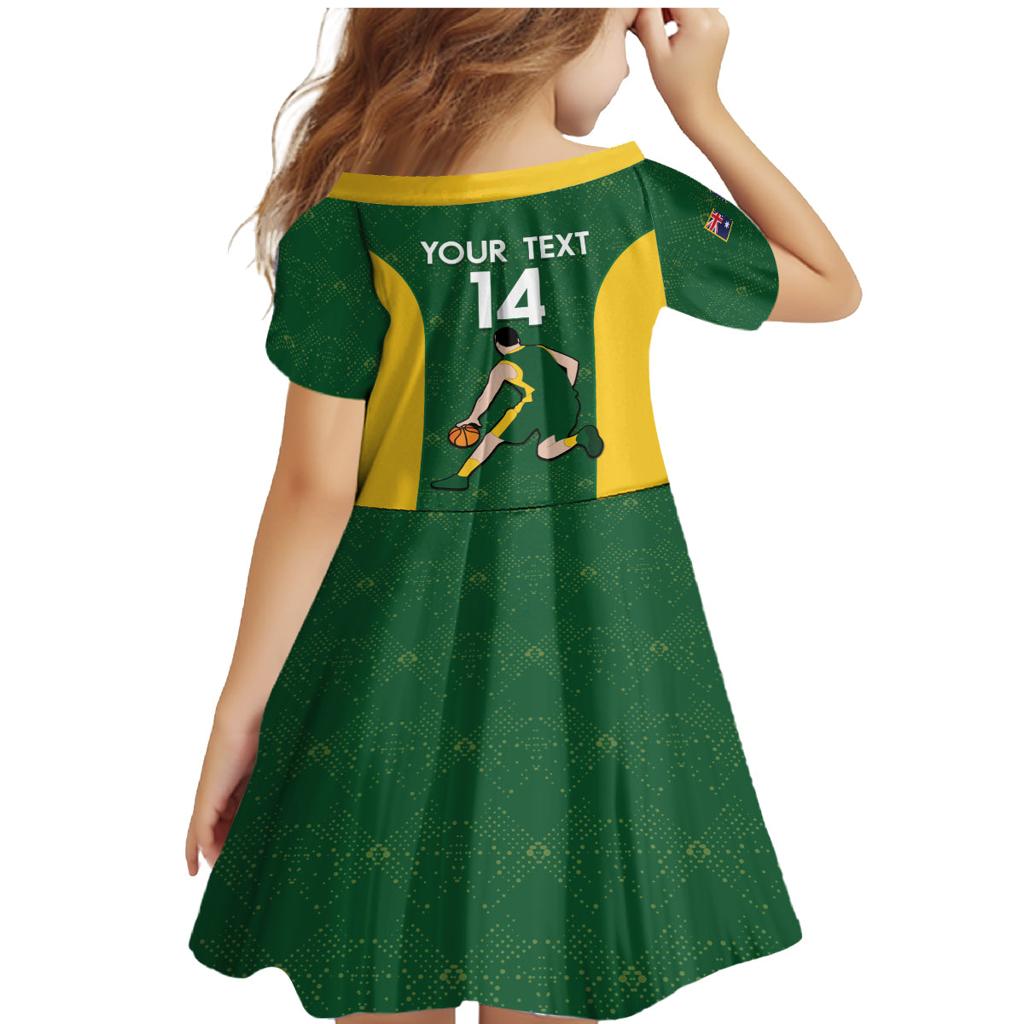 Custom Australia Basketball Family Matching Mermaid Dress and Hawaiian Shirt Go Champions Aussie Boomers National Color