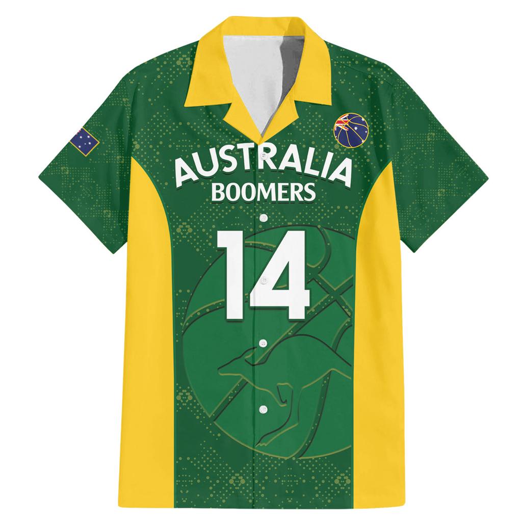 Custom Australia Basketball Family Matching Mermaid Dress and Hawaiian Shirt Go Champions Aussie Boomers National Color