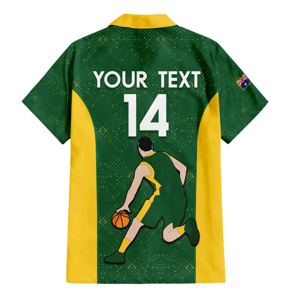 Custom Australia Basketball Family Matching Mermaid Dress and Hawaiian Shirt Go Champions Aussie Boomers National Color