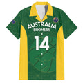 Custom Australia Basketball Family Matching Puletasi and Hawaiian Shirt Go Champions Aussie Boomers National Color