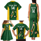 Custom Australia Basketball Family Matching Tank Maxi Dress and Hawaiian Shirt Go Champions Aussie Boomers National Color