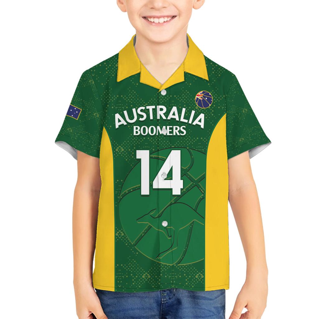Custom Australia Basketball Family Matching Tank Maxi Dress and Hawaiian Shirt Go Champions Aussie Boomers National Color