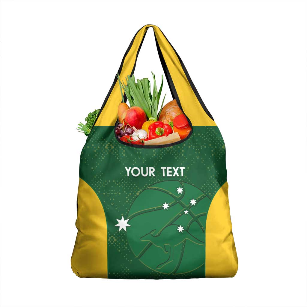 Custom Australia Basketball Grocery Bag Go Champions Aussie Boomers National Color