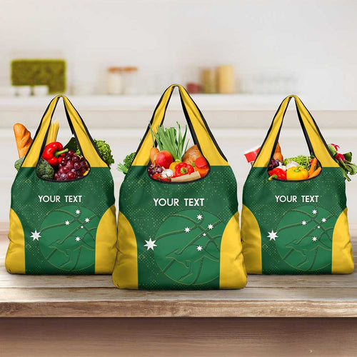 Custom Australia Basketball Grocery Bag Go Champions Aussie Boomers National Color