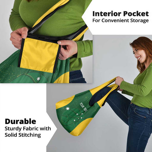 Custom Australia Basketball Grocery Bag Go Champions Aussie Boomers National Color