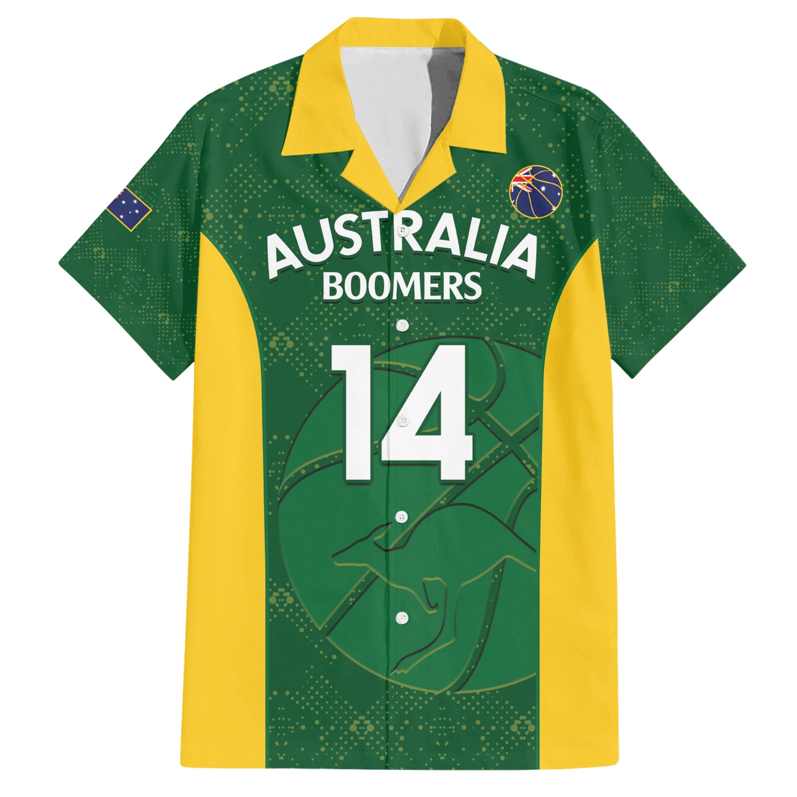 Custom Australia Basketball Hawaiian Shirt Go Champions Aussie Boomers National Color