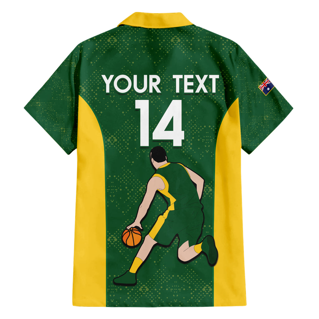 Custom Australia Basketball Hawaiian Shirt Go Champions Aussie Boomers National Color