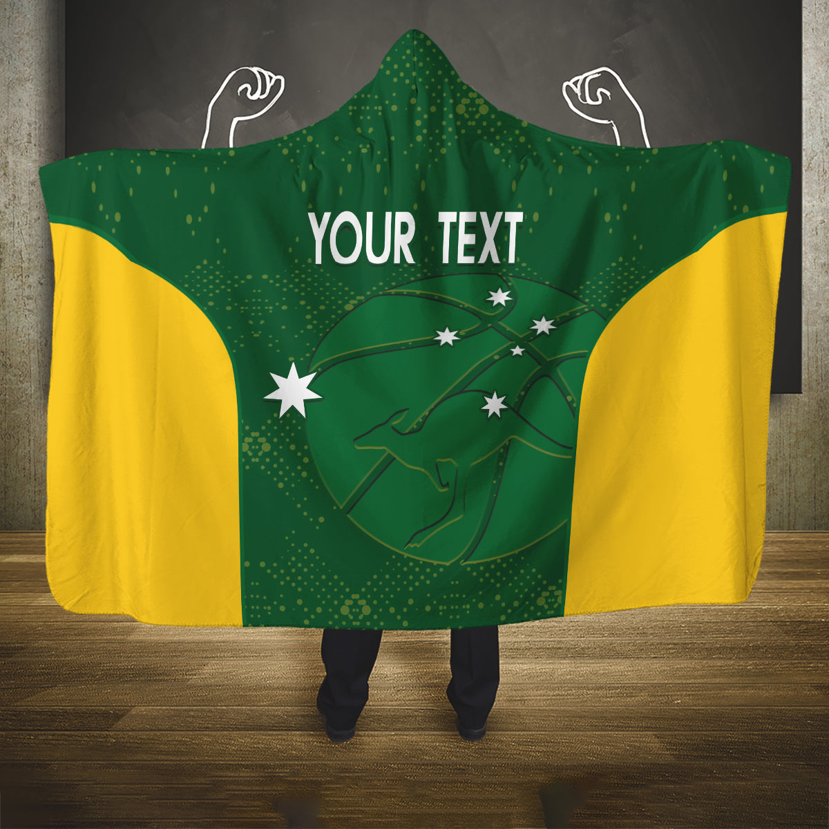 Custom Australia Basketball Hooded Blanket Go Champions Aussie Boomers National Color