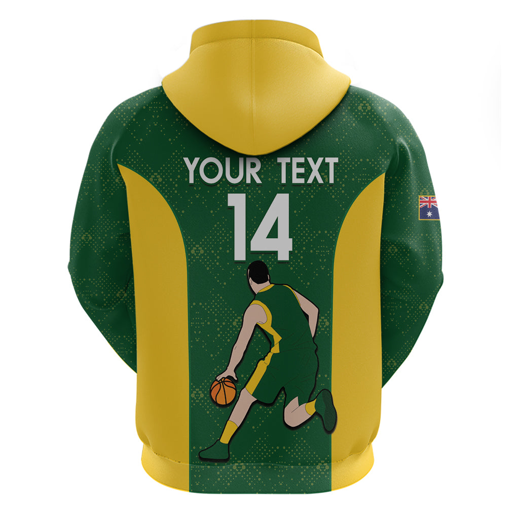 Custom Australia Basketball Hoodie Go Champions Aussie Boomers National Color