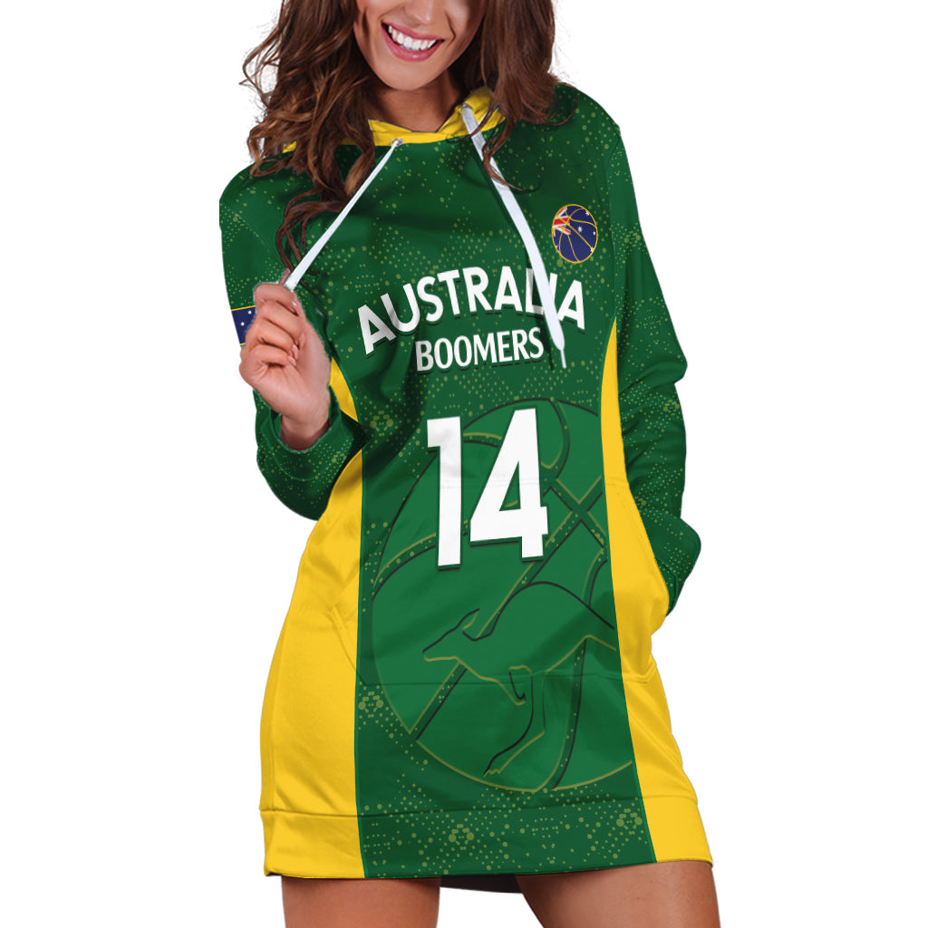Custom Australia Basketball Hoodie Dress Go Champions Aussie Boomers National Color