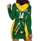 Custom Australia Basketball Hoodie Dress Go Champions Aussie Boomers National Color
