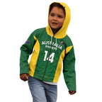 Custom Australia Basketball Kid Hoodie Go Champions Aussie Boomers National Color