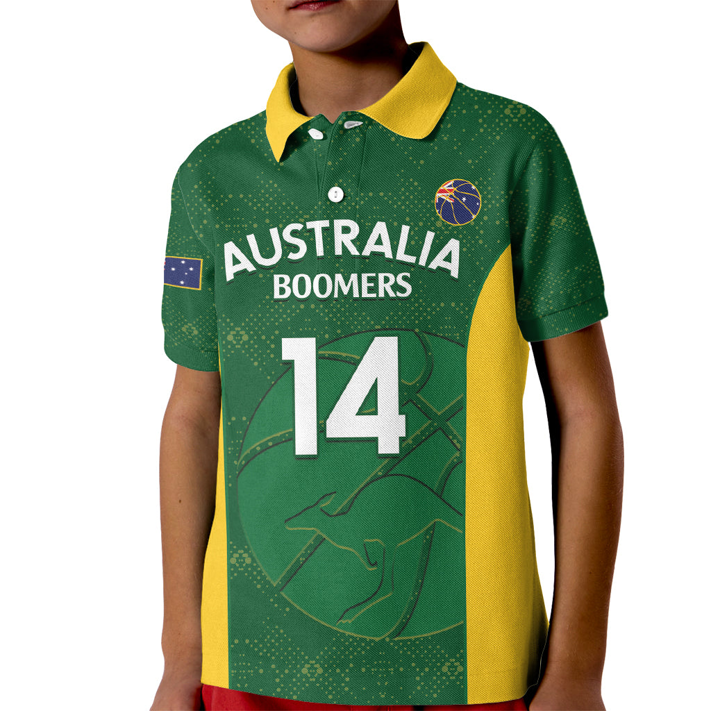 Custom Australia Basketball Kid Polo Shirt Go Champions Aussie Boomers National Color