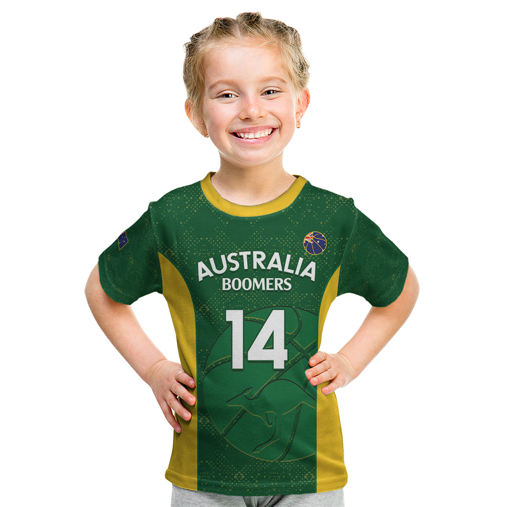 Custom Australia Basketball Kid T Shirt Go Champions Aussie Boomers National Color