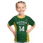 Custom Australia Basketball Kid T Shirt Go Champions Aussie Boomers National Color